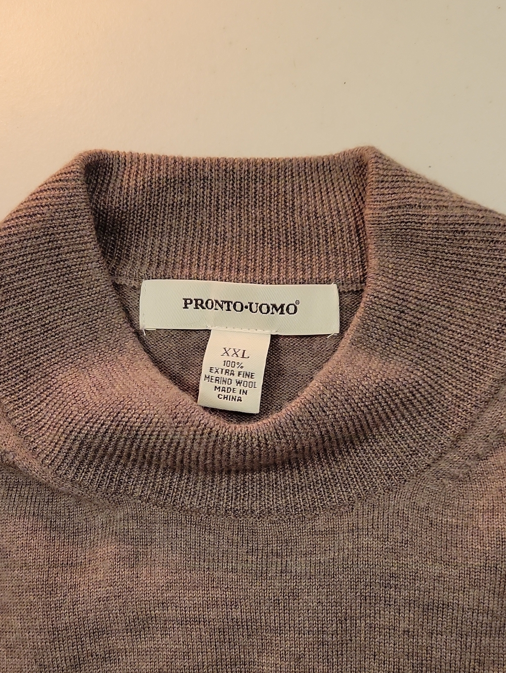 Pronto Uomo Men’s Turtleneck Sweater in Cool Brown